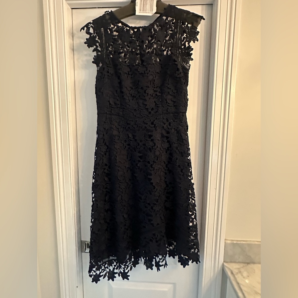 Eliza J Navy Blue Lace Dress